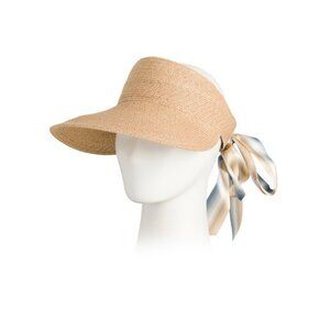 EUGENIA KIM sand Upf 25 Protection Visor With Ribbon Ties